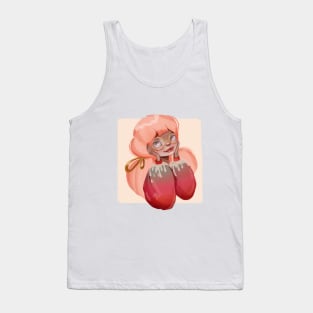 The girl in pink. Portrait of a cute girl. girl with pink hair. Girlish design. Design for girls Tank Top